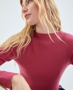 Rib Knitted Sweater Pink