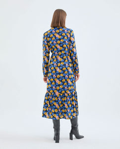 Midi Shirt Dress With Floral Print