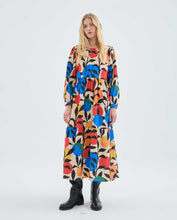 Load image into Gallery viewer, Long Sleeves Midi Dress With Leaf Print

