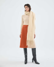 Load image into Gallery viewer, High Waisted Two Tone Orange Corduroy Skirt
