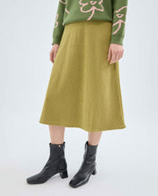 Load image into Gallery viewer, Green Corduroy Midi Skirt
