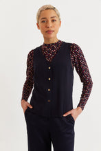 Load image into Gallery viewer, Jackson Sustainable Satin Back Waistcoat Navy
