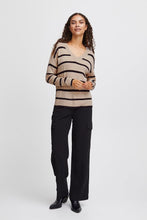 Load image into Gallery viewer, Byoung Bymmpimba V Neck Stripe Jumper
