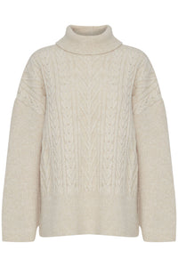 Byoung Bynello Cable Knit Jumper Birch Melange