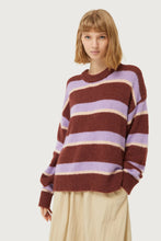 Load image into Gallery viewer, Striped Knitted Jumper Brown And Lilac
