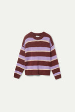 Load image into Gallery viewer, Striped Knitted Jumper Brown And Lilac
