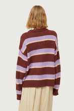 Load image into Gallery viewer, Striped Knitted Jumper Brown And Lilac
