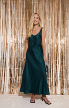 Load image into Gallery viewer, Fika Gabriella Satin Dress Teal
