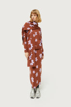 Load image into Gallery viewer, Brown Floral Print Knitted Jacquard Jumper
