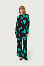 Load image into Gallery viewer, Black Jacquard Jumper With Heart Prints
