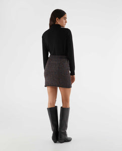 Shiny Knit Mini Skirt