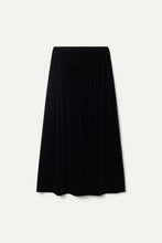 Load image into Gallery viewer, Black Velvet Skirt With Diamanté Gems
