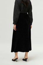 Load image into Gallery viewer, Black Velvet Skirt With Diamanté Gems
