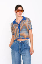 Load image into Gallery viewer, 24 Colours Crochet Stripe Top
