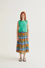 Load image into Gallery viewer, Compania Fantastica Green Chain-Stitched Knit Top
