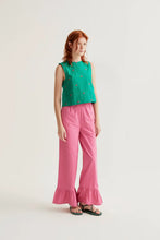 Load image into Gallery viewer, Compania Fantastica Cherry Embroidery Detail Top Green
