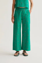 Load image into Gallery viewer, Compania Fantastica Embroidered Cherries Detail Trousers
