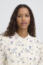 Load image into Gallery viewer, Ichi Ihqwina Shirt Blueprint Outline Flowers

