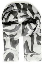 Load image into Gallery viewer, Byoung Wallam Scarf Swirls Black Meteorite
