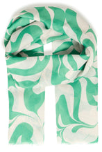 Load image into Gallery viewer, Byoung Wallam Swirls Scarf Leprechaun Green
