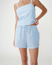 Load image into Gallery viewer, Grace And Mila Waylen Gingham Cotton Shorts Blue
