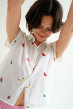 Load image into Gallery viewer, Compania Fantastica Fruit Salad Embroidery Cotton Shirt
