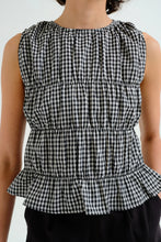 Load image into Gallery viewer, Compania Fantastica Black Gingham Top
