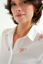 Load image into Gallery viewer, Compania Fantastica Lobster Embroidery Cotton Shirt
