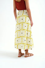 Load image into Gallery viewer, Compania Fantastica Olive Flowers Skirt
