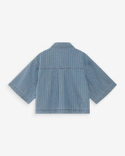 Load image into Gallery viewer, Grace And Mila Vita Cropped Shirt Denim Stripe Blue
