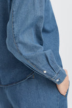 Load image into Gallery viewer, Ichi Archer Shirt Mid Washed Blue
