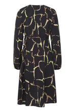 Load image into Gallery viewer, Byoung Byibine Wrap Dress Black Mix
