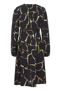 Byoung Byibine Wrap Dress Black Mix