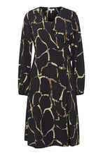 Load image into Gallery viewer, Byoung Byibine Wrap Dress Black Mix
