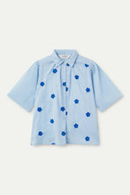 Load image into Gallery viewer, Compania Fantastica Blue Embroidered Floral Shirt
