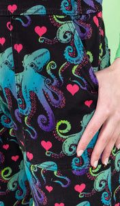 Run and Fly Octopus Love Stretch Rwill Dungarees
