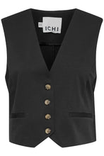 Load image into Gallery viewer, Ichi Ixkate Waistcoat Black
