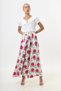 Louche Eloise Moss Crepe Frill Collar Blouse - Off White