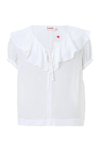 Load image into Gallery viewer, Louche Eloise Moss Crepe Frill Collar Blouse - Off White
