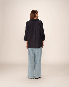 Grace And Mila Pavel Cotton Shirt Navy