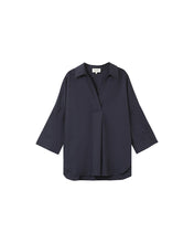 Load image into Gallery viewer, Grace And Mila Pavel Cotton Shirt Navy

