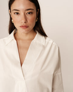 Grace And Mila Cotton Shirt Ecru