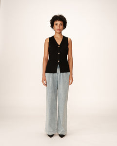 Grace And Mila Panama Cardigan Black