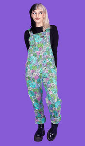 Run And Fly Succulents Stretch Twill Dungarees