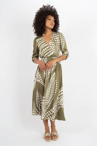 The Odes Maia Dress In Olive