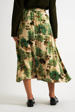 Load image into Gallery viewer, Lizea Forest Scape Print Midi Skirt - Green
