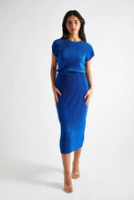 Load image into Gallery viewer, Maylis Pleat Midi Skirt Cobalt Blue
