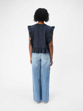 Load image into Gallery viewer, Object Objcilie Ruffle Top Navy
