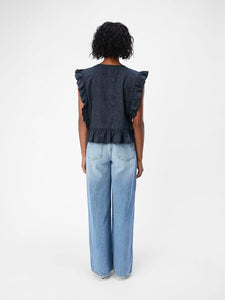 Object Objcilie Ruffle Top Navy