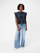 Load image into Gallery viewer, Object Objcilie Ruffle Top Navy
